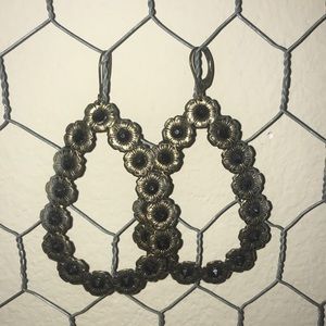 Pink Panache black earrings